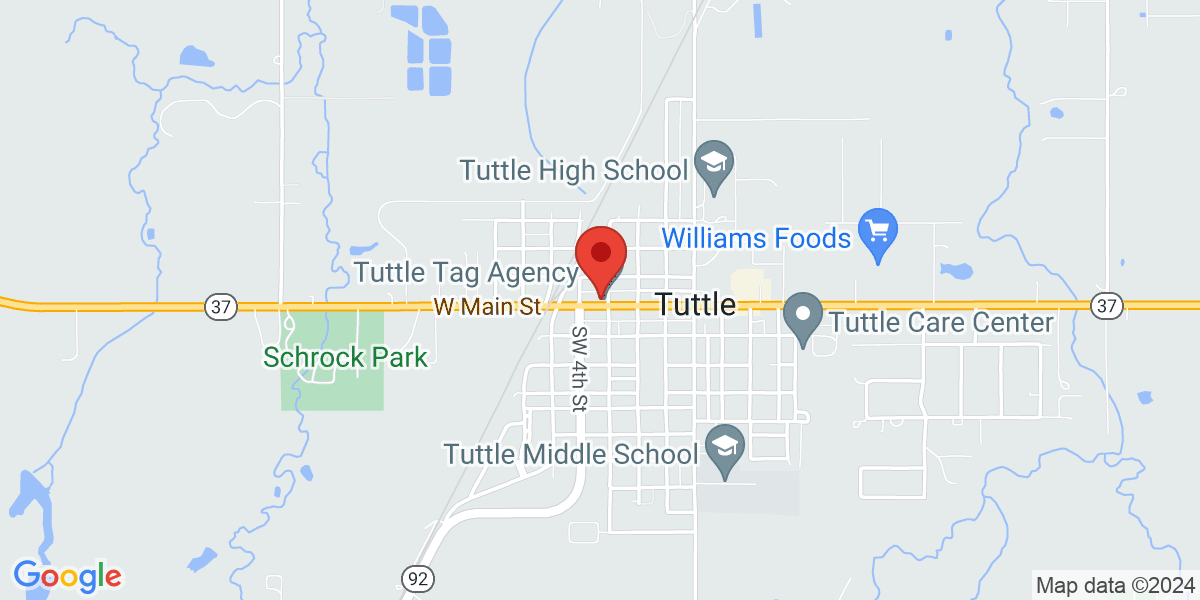 Map of Tuttle Public Library